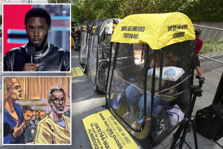 frenzy-for-sean-‘diddy’-combs-sentencing-begins-with-paid-line-sitters-staking-out-spots-24-hours-in-advance