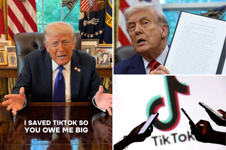 trump-returns-to-tiktok,-tells-gen-z-they-‘owe-me-big’-for-saving-it
