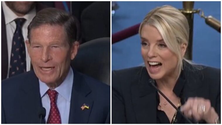“i-can’t-believe-you-would-accuse-me-impropriety-when-you-lied-about-your-military-service…-how-dare-you!”-–-pam-bondi-explodes-on-dem-senator-blumenthal-after-he-accuses-her-of-corruption-(video)