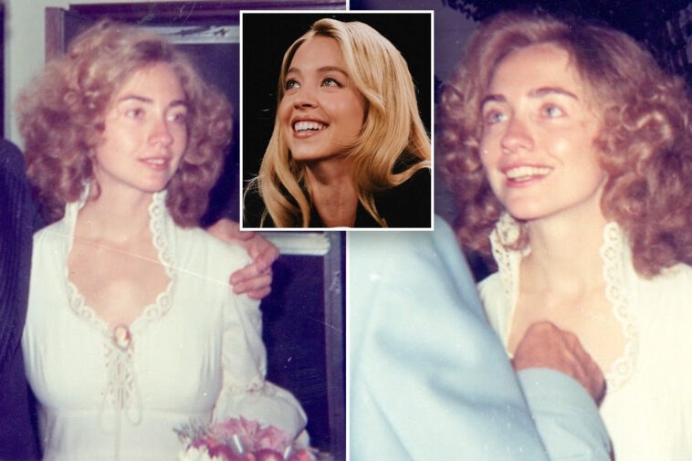 hillary-clinton-draws-sydney-sweeney-comparisons-with-50th-wedding-anniversary-throwback-post:-‘i-see-the-vision,-bill’