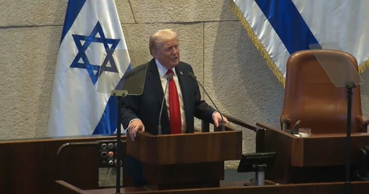 “today-the-skies-are-calm,-the-guns-are-silent”-–-president-trump-delivers-historic-speech-in-the-knesset-after-isreal-hamas-peace-deal-goes-into-effect