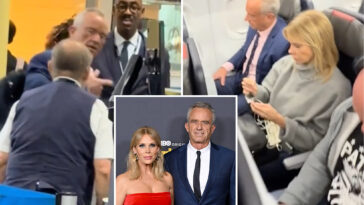 rfk-jr.-and-wife-cheryl-hines-applauded-online-after-being-spotted-in-economy-class-on-commercial-flight