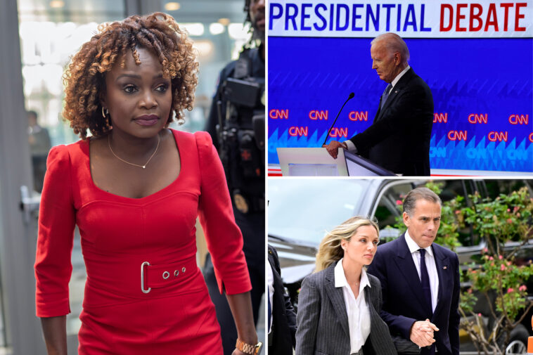 ex-white-house-press-secretary-karine-jean-pierre-blames-hunter-biden-gun-trial-for-dad-joe’s-‘halting’-debate