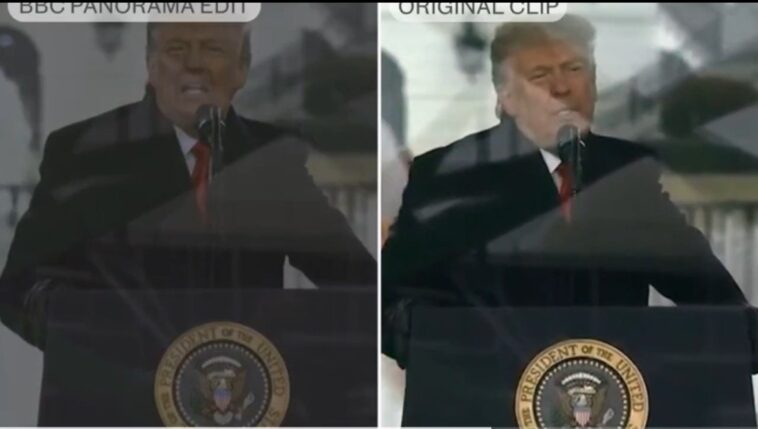 watch:-bbc-caught-editing-trump’s-january-6-speech-to-make-it-sound-like-he-encouraged-rioting-–-here-is-a-side-by-side-of-the-original-and-edited-videos