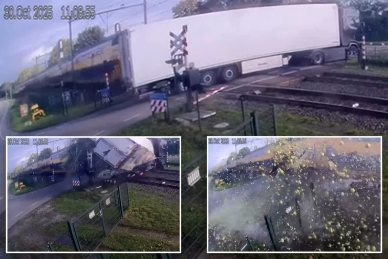 wild-video-shows-moment-high-speed-passenger-train-plows-into-truck-carrying-thousands-of-pears