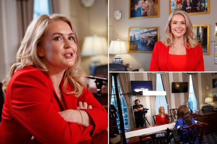 karoline-leavitt-reveals-how-she-rules-wh-briefing-room-with-an-‘iron-fist’-on-‘pod-force-one’