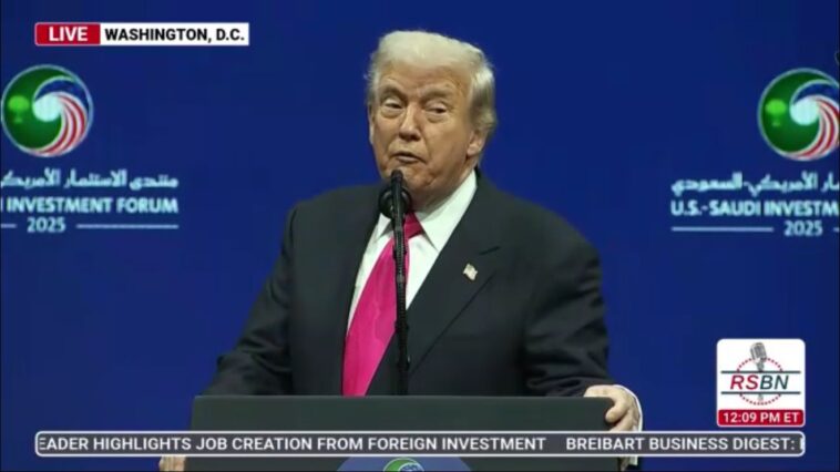 watch-live:-president-trump-delivers-remarks-at-us.-–-saudi-investment-forum-–-12-pm-et