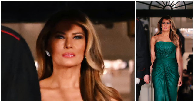 fashion-notes:-melania-trump-steals-the-show-in-elie-saab-emerald-gown-for-dinner-with-saudi-crown-prince