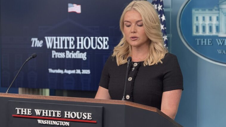 watch-live:-press-sec-karoline-leavitt-delivers-press-briefing-after-trump-signs-epstein-files-transparency-act-into-law-–-1-pm-et