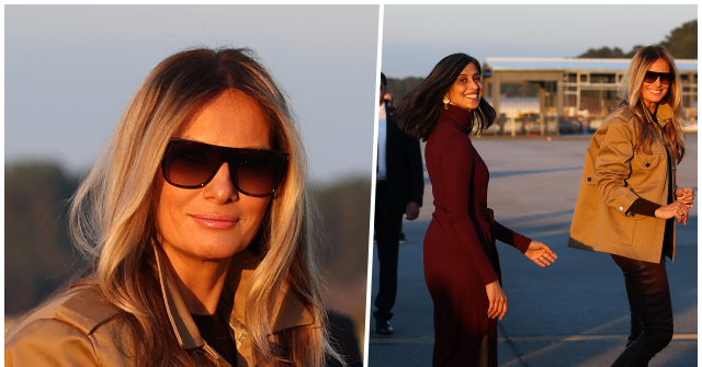 fashion-notes:-melania-trump,-usha-vance-glow-in-shades-of-autumn-for-trip-to-north-carolina