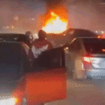 video-shows-wild-neighborhood-street-takeover-as-violent-mob-pummels-couple,-burns-truck