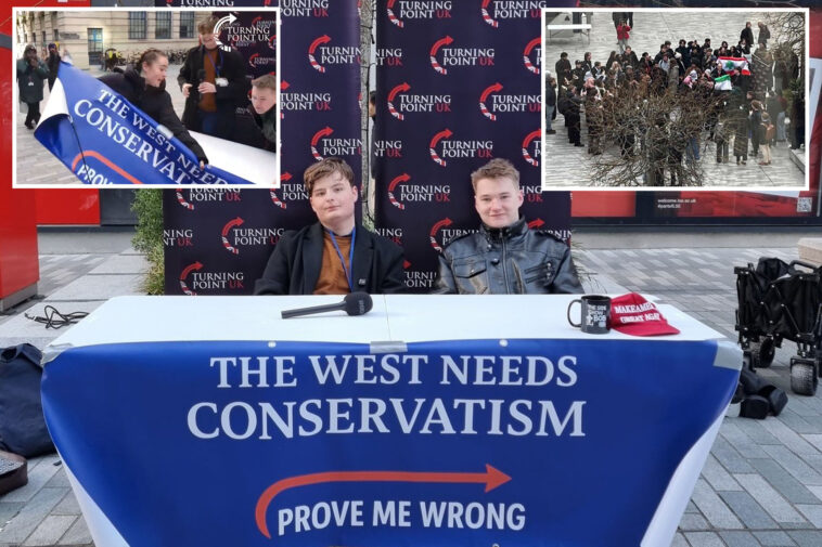 uk-teen-claims-people-threw-urine,-glue-at-him-while-he-was-promoting-charlie-kirk’s-turning-point-message