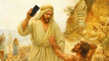 jesus-heals-demon-possessed-man-by-taking-away-his-smartphone