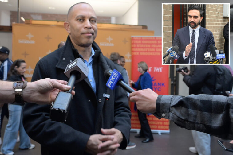 hakeem-jeffries-insists-he-didn’t-discuss-left-wing-primary-challenger-with-dsa-mayor-elect-zohan-mamdani