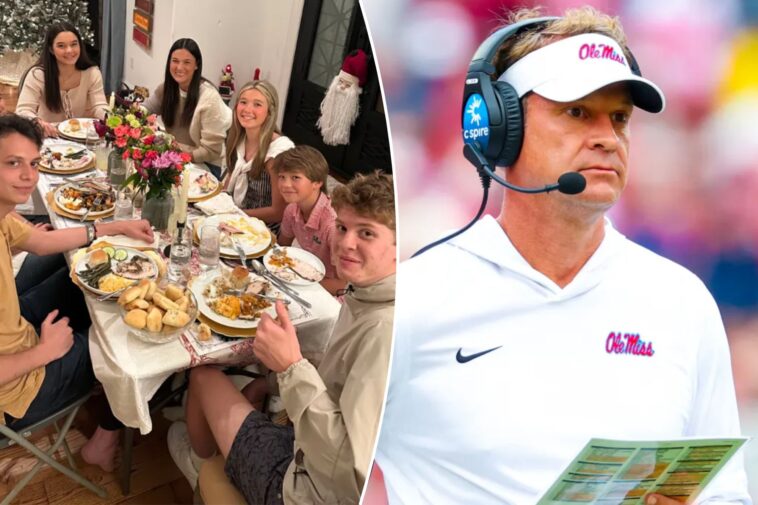 lane-kiffin-gives-peek-at-thanksgiving-celebrations-in-new-pic-as-ole-miss-decision-looms