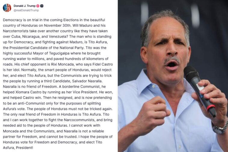 trump-warns-of-maduro’s-narco-communist-infiltration-in-honduras’-upcoming-november-30-elections-and-endorses-tito-asfura-as-the-only-bulwark-of-freedom