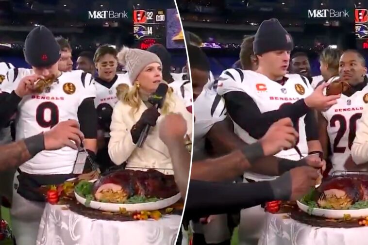 joe-burrow-had-viral-moment-with-maryland-crab-after-bengals-win-in-injury-return:-‘you-do-not-bite-it’