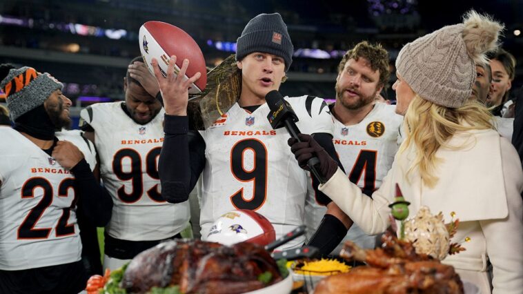 bengals’-joe-burrow-makes-sour-face-over-maryland-crabs-during-postgame-thanksgiving-meal