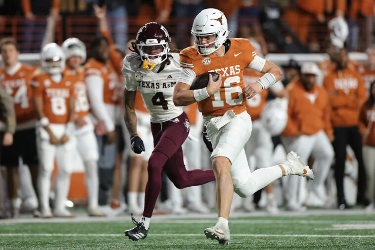 arch-manning-and-no-16-texas-end-no.-3-texas-a&m’s-undefeated-season-with-a-27-17-victory