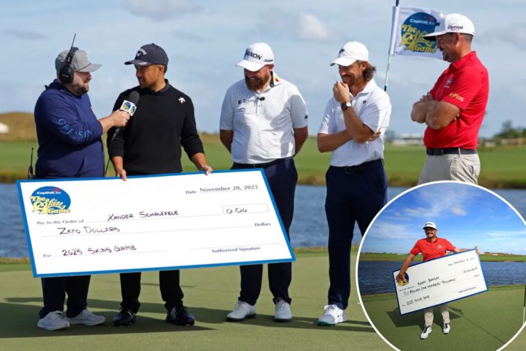 golf-star-xander-schauffele-hilariously-awarded-check-for-$0-after-not-cashing-in-at-skins-game-return