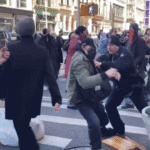 rioters-throw-trash,-garbage-cans-at-ice-vehicles-in-new-york-city;-multiple-arrests-made