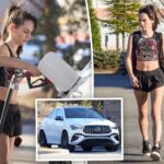 jordon-hudson-bares-her-abs-in-$100k-mercedes-as-bill-belichick’s-unc-season-mercifully-comes-to-an-end