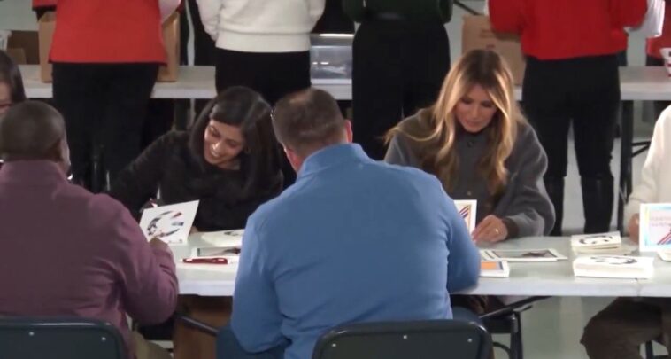 first-lady-melania-and-second-lady-usha-vance-write-christmas-cards-to-deployed-service-members-(video)