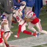 giants-patriots-scuffle-breaks-out-after-jaxson-dart-sent-flying-in-wild-mnf-start