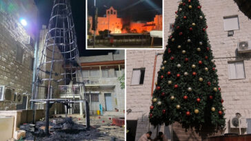 3-palestinians-accused-of-torching-a-christmas-tree-at-a-catholic-church-in-west-bank