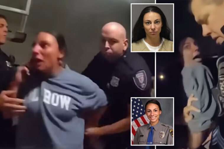 nj-cop-who-smashed-in-ex’s-front-door-is-seen-ranting-and-cursing-at-cops-who-came-to-arrest-her-in-new-video:-‘i-just-f–king-snapped’