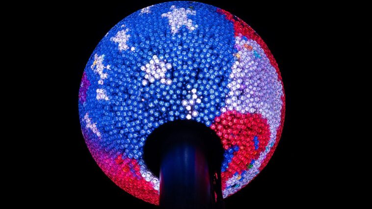 times-square-ball-goes-red,-white-and-blue-for-america’s-250th-birthday