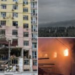 russian-drones,-missiles-pound ukraine before-zelensky’s-meeting-with-trump