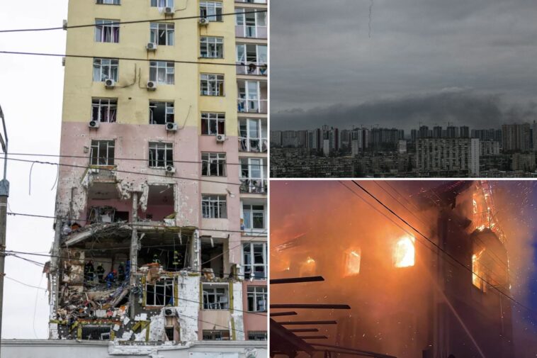 russian-drones,-missiles-pound ukraine before-zelensky’s-meeting-with-trump