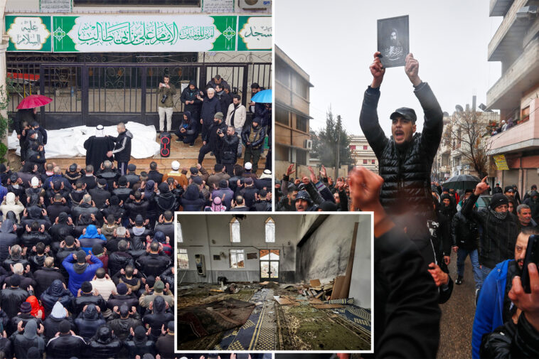 hundreds-mourn-in-syria-after-mosque-bombing-targeting-sect-kills-8,-wounds-18