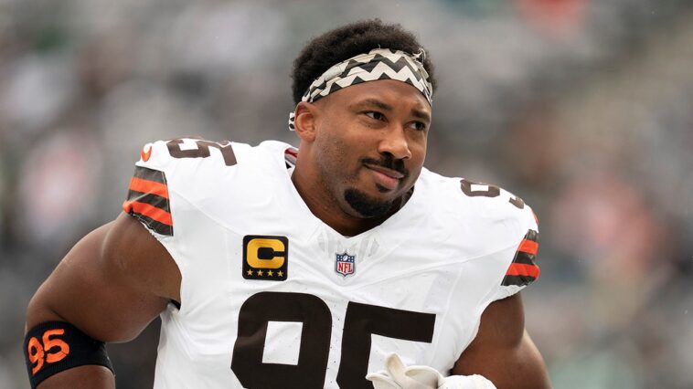 browns’-myles-garrett-says-it-would-be-‘special’-to-break-sack-record-against-aaron-rodgers