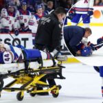 usa’s-cole-hutson-stretchered-off-ice,-taken-to-hospital-after-getting-hit-by-puck-at-world-juniors-in-scary-scene