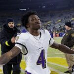 watch:-cheesehead-shoves-celebrating-baltimore-receiver-zay-flowers-from-lambeau-stands