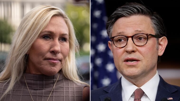 marjorie-taylor-greene-suggests-house-speaker-johnson-is-‘under-direct-orders’-from-white-house