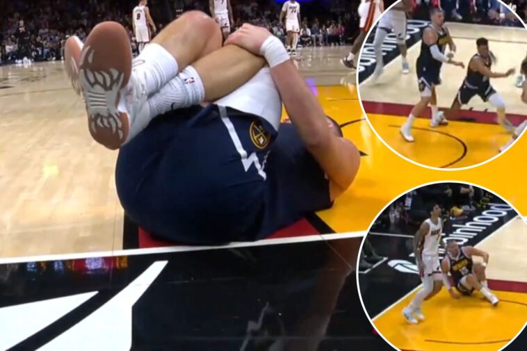 nuggets’-nikola-jokic-crumbles-to-ground-with-scary-looking-knee-injury