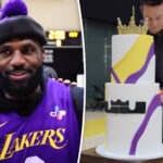 lebron-james-gets-cake,-serenaded-during-41st-birthday-celebration-at-lakers-workout
