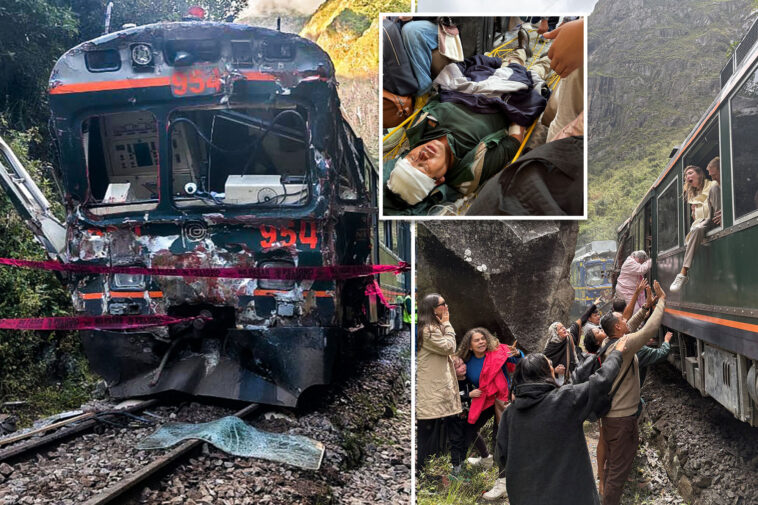 trains-crash-en-route-to-peru’s-famed-machu-picchu,-killing-1-and-injuring-30