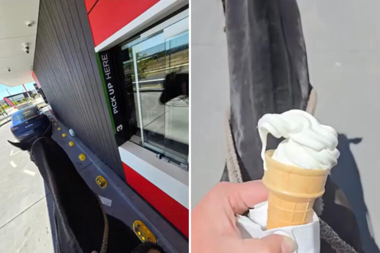 rider-goes-through-mcdonald’s-on-horseback,-trots-away-with-ice-cream-cone:-video