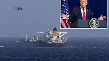 venezuela-bound-oil-tanker-paints-russian-flag-on-its-hull-while-on-the-run-from-the-us
