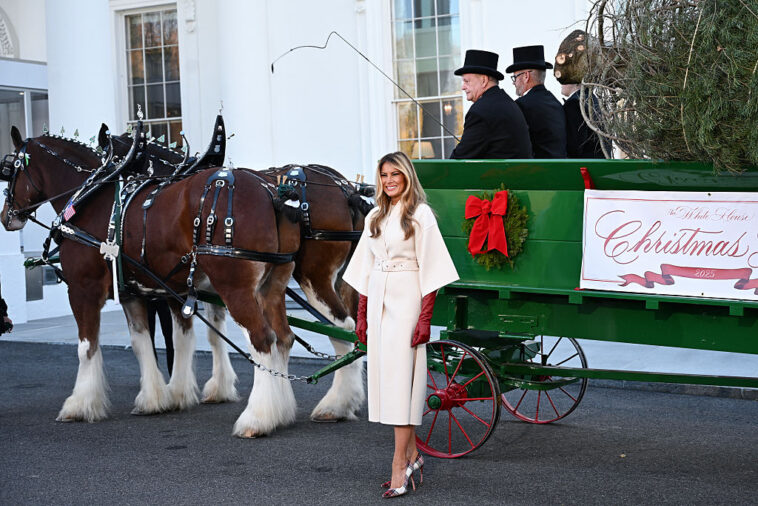 melania-trump-unveils-white-house-christmas-decorations:-plenty-of-americana-and-a-subtle-nod-to-nancy-reagan