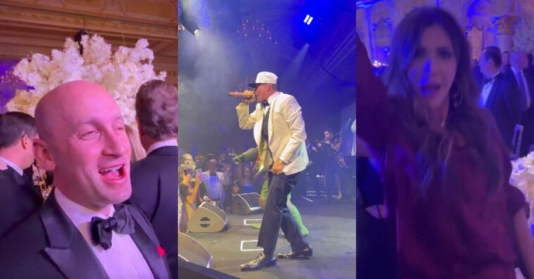 watch:-stephen-miller-and-kristi-noem-rock-out-to-vanilla-ice-performing-‘ice-ice-baby’-at-mar-a-lago-new-years-eve-party
