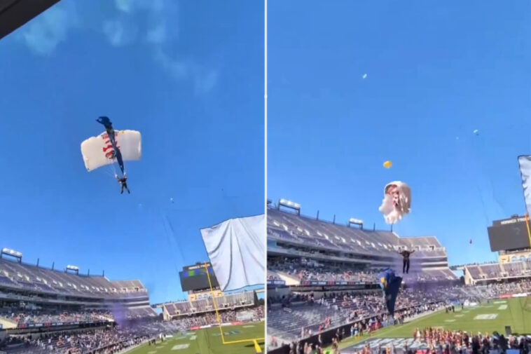 shocking-scene-as-parachuter-caught-in-field-goal-netting-at-bowl-game