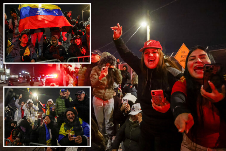maduro,-wife-greeted-by-jeers-of-‘down-with-the-dictator’-by-hundreds-of-revelers-at-brooklyn-lock-up