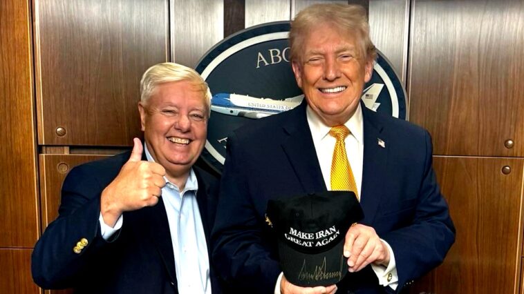 trump-signs-‘make-iran-great-again’-hat-alongside-lindsey-graham