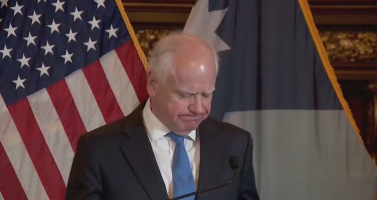 reporters-fume-after-tim-walz-abruptly-ends-press-conference-without-taking-any-questions-on-somali-fraud-(video)