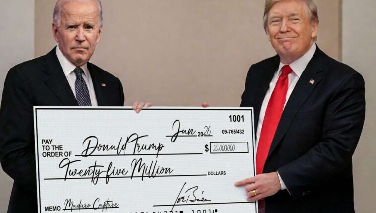 awkward:-biden-forced-to-pay-trump-the-$25-million-bounty-for-capturing-maduro